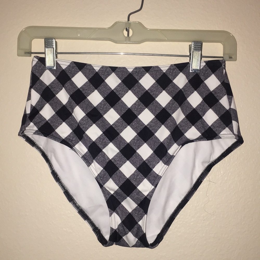 Freya Trolly Check high waist bikini bottoms